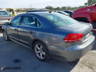 2013 Volkswagen Passat SE with VIN 1VWBP7A32DC144639, listed as a IAAI auction lot 41337338 with 147,878 mi miles. Bid and sale history available at carsss.com. Image 3.