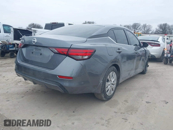 2020 Nissan Sentra S with VIN 3N1AB8BV4LY264955, listed as a IAAI auction lot 41633856 with 14,631 mi miles. Bid and sale history available at carsss.com. Image 4.