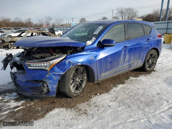 2020 Acura RDX w/A-Spec Pkg with VIN 5J8TC2H69LL037397, listed as a Copart auction lot 45200385 with 54,390 mi miles and Salvage Title. Bid and sale history available at carsss.com. Image 1.