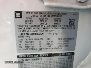 2021 Buick Envision Avenir with VIN LRBFZRR41MD122678, listed as a Copart auction lot 43330185 with 0 mi miles and Salvage Title. Bid and sale history available at carsss.com. Image 13.