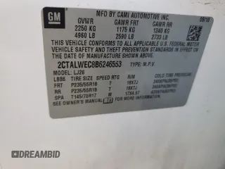 2011 GMC Terrain SLT-2 with VIN 2CTALWEC8B6246553, listed as a Copart auction lot 62850824 with 146,344 mi miles and Salvage Title. Bid and sale history available at carsss.com. Image 13.