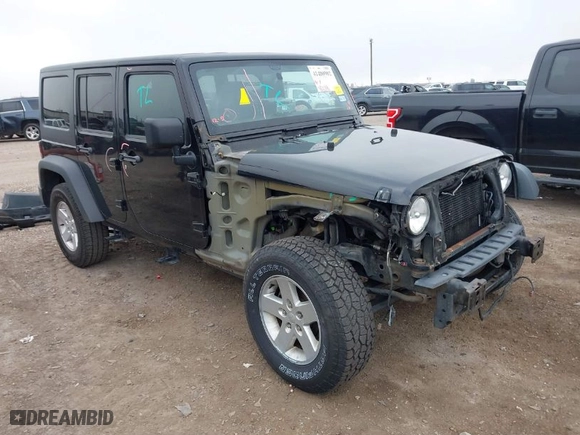 2018 Jeep Wrangler JK Unlimited Sport S with VIN 1C4BJWDG2JL926741, listed as a IAAI auction lot 41480902 with 78,278 mi miles. Bid and sale history available at carsss.com. Image 1.