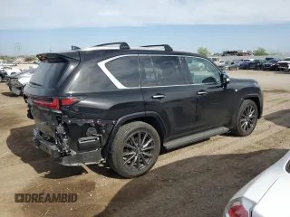 2023 Lexus LX 600 F Sport z VIN JTJMB7CX4P4029756, wystawiony jako Copart lot #59341144 z przebiegiem 12 132 mil mil oraz Szkoda całkowita • Salvage title. Historia ofert i sprzedaży dostępna na DreamBid. Obrazek 3.