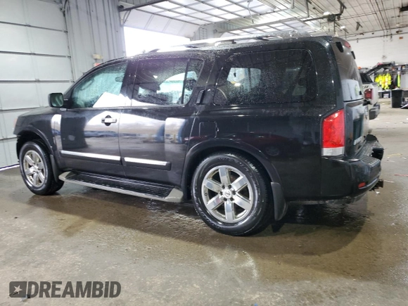 2011 Nissan Armada Platinum z VIN 5N1AA0NC8BN618558, wystawiony jako Copart lot #46445345 z przebiegiem 109 365 mil mil oraz Szkoda całkowita • Salvage title. Historia ofert i sprzedaży dostępna na DreamBid. Obrazek 2.