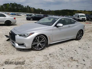 2020 Infiniti Q60 Luxe with VIN JN1EV7EKXLM340167, listed as a Copart auction lot 46643473 with 28,966 mi miles and . Bid and sale history available at carsss.com. Image 1.
