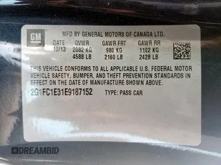 2014 Chevrolet Camaro LT with VIN 2G1FC1E31E9187152, listed as a Copart auction lot 62467045 with Not provided miles and Salvage title. Bid and sale history available at DreamBid. Image 12.
