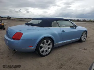 2007 Bentley Continental GT with VIN SCBDR33WX7C047167, listed as a Copart auction lot 74546784 with 0 mi miles and Salvage Title. Bid and sale history available at carsss.com. Image 3.