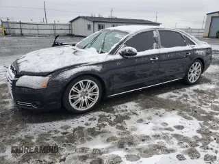 2014 Audi A8 L 3.0T with VIN WAURGAFD1EN002981, listed as a Copart auction lot 87282884 with 106,763 mi miles and Salvage Title. Bid and sale history available at carsss.com. Image 1.
