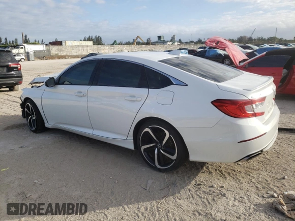 2020 Honda Accord Sport z VIN 1HGCV1F34LA142714, wystawiony jako Copart lot #58873135 z przebiegiem 51 511 mil mil oraz Nie do naprawy • Non repairable. Historia ofert i sprzedaży dostępna na DreamBid. Obrazek 2.