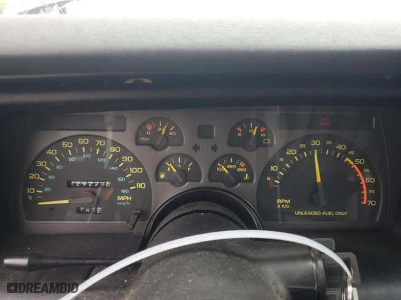 1992 Chevrolet Camaro RS with VIN 1G1FP23E3NL103887, listed as a Copart auction lot 74591844 with 129,228 mi miles and Salvage Title. Bid and sale history available at carsss.com. Image 9.