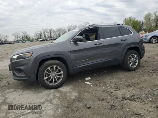 2020 Jeep Cherokee Latitude Plus with VIN 1C4PJMLB2LD594023, listed as a Copart auction lot 52951605 with 61,555 mi miles and Salvage Title. Bid and sale history available at DreamBid. Image 1.