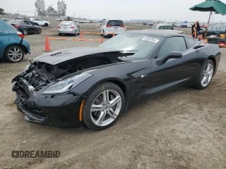 2017 Chevrolet Corvette 1LT with VIN 1G1YA2D7XH5101007, listed as a Copart auction lot 43644564 with 13,490 mi miles. Bid and sale history available at carsss.com. Image 1.