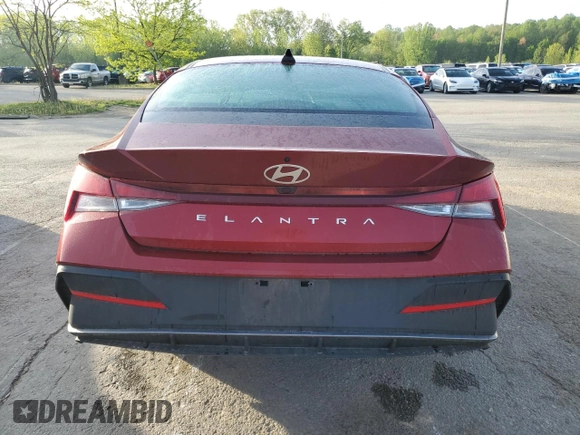 2024 Hyundai Elantra SEL with VIN KMHLM4DG6RU812131, listed as a Copart auction lot 54068065 with 30,137 mi miles and Salvage title. Bid and sale history available at DreamBid. Image 6.