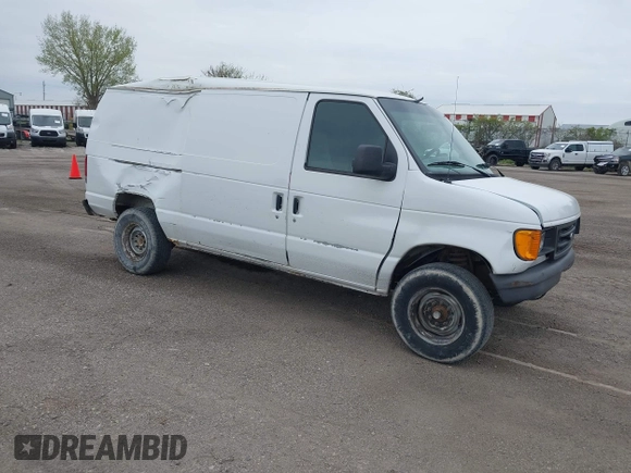 2006 Ford Econoline Cargo with VIN 1FTNE24W86DA21116, listed as a IAAI auction lot 42142204 with 133,272 mi miles and . Bid and sale history available at DreamBid. Image 1.