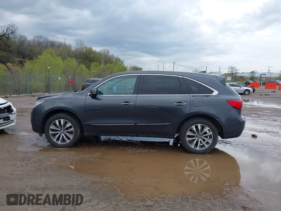 2014 Acura MDX Tech Pkg with VIN 5FRYD4H48EB007470, listed as a IAAI auction lot 42123432 with 186,942 mi miles. Bid and sale history available at carsss.com. Image 14.