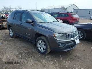 2016 Jeep Compass Sport with VIN 1C4NJCBA6GD543267, listed as a IAAI auction lot 42028109 with 105,118 mi miles and . Bid and sale history available at DreamBid. Image 1.