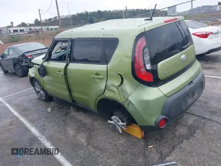 2014 Kia Soul + with VIN KNDJP3A55E7039225, listed as a IAAI auction lot 41770460 with 91,536 mi miles. Bid and sale history available at carsss.com. Image 3.