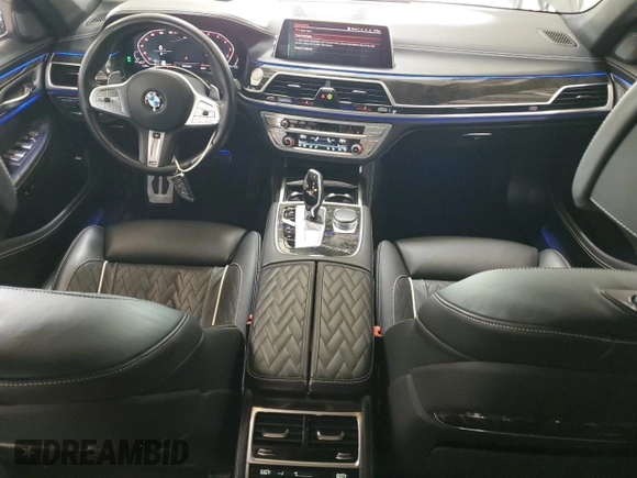 2021 BMW 7 Series 750i xDrive with VIN WBA7U2C0XMCF73616, listed as a Copart auction lot 62939935 with 57,052 mi miles and Salvage title. Bid and sale history available at DreamBid. Image 8.