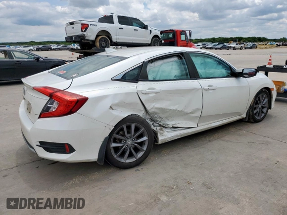 2019 Honda Civic EX z VIN 19XFC1F39KE011159, wystawiony jako Copart lot #58637645 z przebiegiem 42 939 mil mil oraz Szkoda całkowita • Salvage title. Historia ofert i sprzedaży dostępna na DreamBid. Obrazek 3.