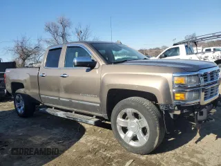 2015 Chevrolet Silverado 1500 LTZ with VIN 1GCVKSEC7FZ283872, listed as a Copart auction lot 45798645 with 0 mi miles and Salvage Title. Bid and sale history available at carsss.com. Image 4.