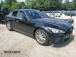 2015 Infiniti Q50 with VIN JN1BV7AP3FM342447, listed as a Copart auction lot 66315005 with 104,427 mi miles and Clean title. Bid and sale history available at DreamBid. Image 4.