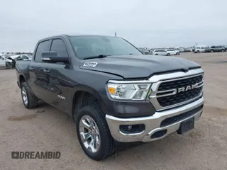 2022 Ram 1500 Big Horn with VIN 1C6RREFT3NN372820, listed as a IAAI auction lot 41612211 with 32,403 mi miles and . Bid and sale history available at DreamBid. Image 1.