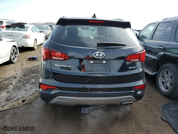 2017 Hyundai Santa Fe Sport 2.4L with VIN 5NMZU3LB9HH040535, listed as a Copart auction lot 46088265 with 106,659 mi miles and Salvage Title. Bid and sale history available at carsss.com. Image 6.