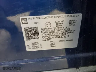 2022 Chevrolet Equinox LT with VIN 3GNAXUEV8NL174976, listed as a Copart auction lot 49132335 with 62,067 mi miles and Salvage Title. Bid and sale history available at carsss.com. Image 13.