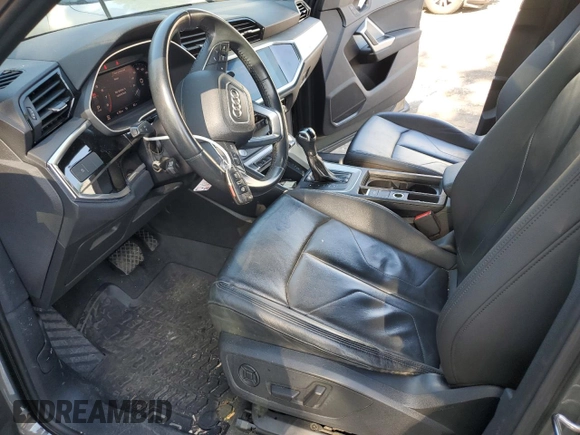 2020 Audi Q3 S line Premium with VIN WA1DECF35L1032280, listed as a Copart auction lot 58786915 with 48,006 mi miles and Salvage title. Bid and sale history available at DreamBid. Image 7.