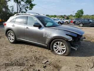 2016 Infiniti QX70 with VIN JN8CS1MW3GM752018, listed as a Copart auction lot 55606375 with 52,344 mi miles and Clean Title. Bid and sale history available at DreamBid. Image 4.