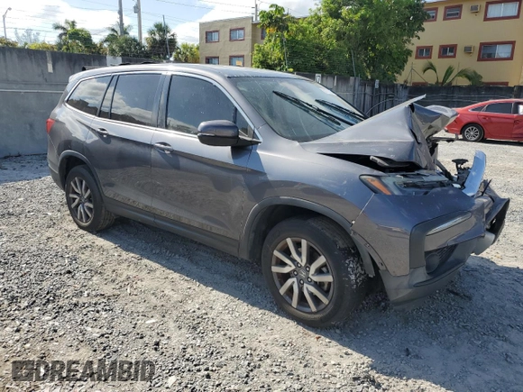 2019 Honda Pilot EX-L z VIN 5FNYF5H51KB042356, wystawiony jako Copart lot #57775565 z przebiegiem Nie podano mil oraz Nie do naprawy • Non repairable. Historia ofert i sprzedaży dostępna na DreamBid. Obrazek 4.