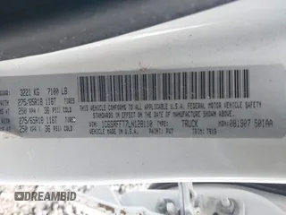 2020 Ram 1500 Big Horn z VIN 1C6SRFFT7LN128110, wystawiony jako IAAI lot #41885725 z przebiegiem 124 043 mil mil oraz . Historia ofert i sprzedaży dostępna na DreamBid. Obrazek 9.