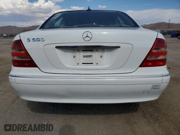 2000 Mercedes-Benz S-Class with VIN WDBNG75J0YA111650, listed as a Copart auction lot 63866844 with 245,363 mi miles and Salvage Title. Bid and sale history available at carsss.com. Image 6.