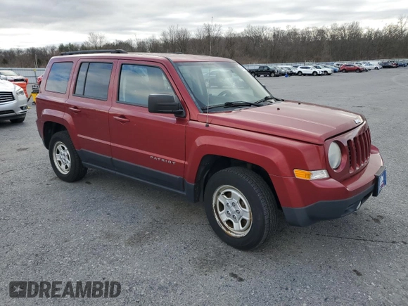 2014 Jeep Patriot Sport with VIN 1C4NJRBB7ED748993, listed as a Copart auction lot 49474285 with 142,804 mi miles and Clean Title. Bid and sale history available at DreamBid. Image 4.