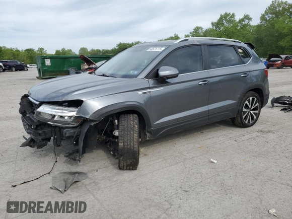 2023 Volkswagen Taos SE z VIN 3VVNX7B20PM301191, wystawiony jako Copart lot #56571775 z przebiegiem 60 301 mil mil oraz Szkoda całkowita • Salvage title. Historia ofert i sprzedaży dostępna na DreamBid. Obrazek 1.