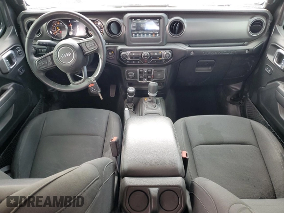 2022 Jeep Wrangler Unlimited Sport with VIN 1C4HJXDG6NW133687, listed as a Copart auction lot 46189285 with 15,083 mi miles and Salvage Title. Bid and sale history available at DreamBid. Image 8.