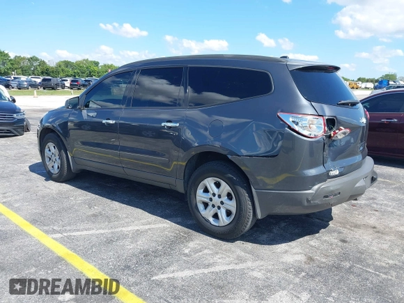 2012 Chevrolet Traverse LS with VIN 1GNKRFED0CJ323452, listed as a IAAI auction lot 39494216 with 188,897 mi miles and . Bid and sale history available at DreamBid. Image 3.