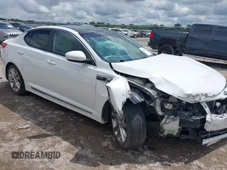 2014 Kia Optima SXL Turbo with VIN 5XXGR4A69EG282658, listed as a IAAI auction lot 42345853 with 133,483 mi miles and . Bid and sale history available at DreamBid. Image 1.