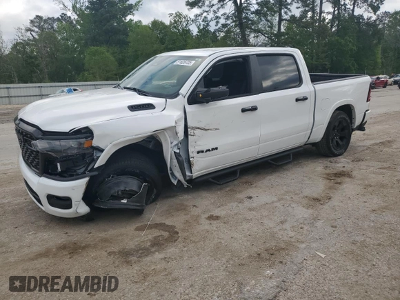 2025 Ram 1500 Big Horn с VIN 1C6RREFP6SN612912, выставлен на аукционе Copart как лот 51626725 с пробегом 3 886 миль миль и Списание • Salvage title. История ставок и продаж доступна на DreamBid. Изображение 1.