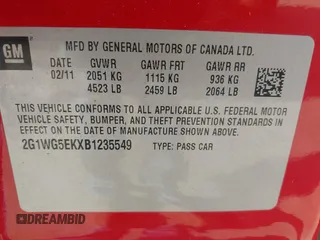 2011 Chevrolet Impala LT Fleet z VIN 2G1WG5EKXB1235549, wystawiony jako IAAI lot #42489449 z przebiegiem 131 999 mil mil oraz . Historia ofert i sprzedaży dostępna na DreamBid. Obrazek 9.