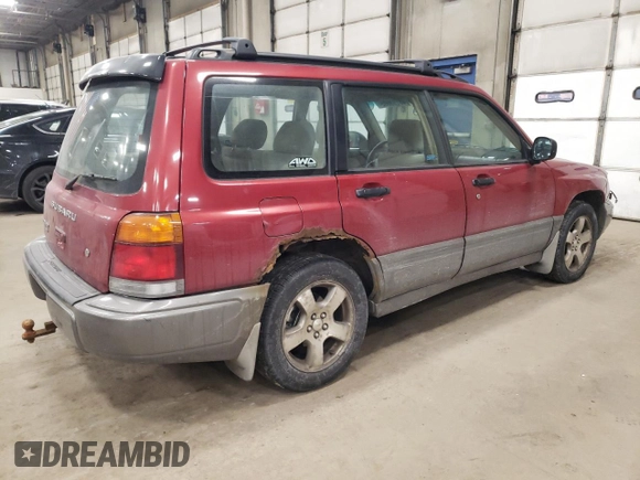 1999 Subaru Forester S with VIN JF1SF6557XG743096, listed as a Copart auction lot 43193605 with 284,495 mi miles and Salvage Title. Bid and sale history available at carsss.com. Image 3.