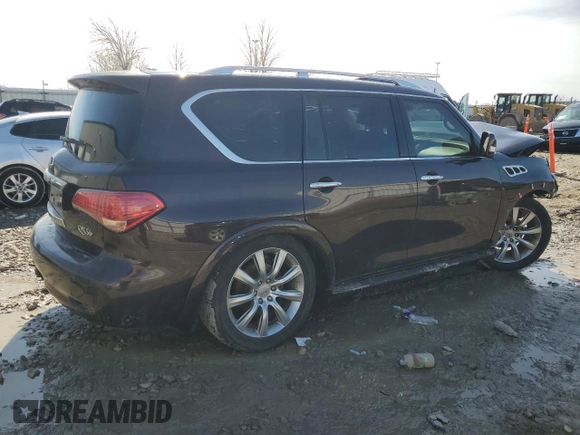 2011 Infiniti QX56 7-passenger with VIN JN8AZ2NE9B9005131, listed as a Copart auction lot 48237015 with 0 mi miles and Non Repairable. Bid and sale history available at carsss.com. Image 3.