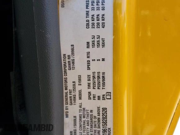 2005 Chevrolet Colorado LS ZQ8 z VIN 1GCCS196158282520, wystawiony jako Copart lot #55530115 z przebiegiem 137 407 mil mil oraz Szkoda całkowita • Salvage title. Historia ofert i sprzedaży dostępna na DreamBid. Obrazek 13.