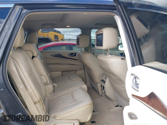 2013 Infiniti JX35 with VIN 5N1AL0MM6DC342383, listed as a IAAI auction lot 40825950 with 105,979 mi miles and . Bid and sale history available at DreamBid. Image 8.