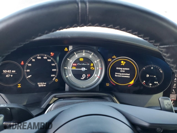 2021 Porsche 911 Turbo S with VIN WP0AD2A94MS258095, listed as a Copart auction lot 43157565 with 1,513 mi miles and Salvage Title. Bid and sale history available at DreamBid. Image 9.