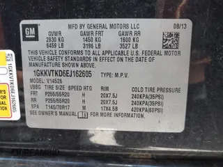 2014 GMC Acadia Denali z VIN 1GKKVTKD6EJ162605, wystawiony jako IAAI lot #42271748 z przebiegiem 87 592 mil mil oraz . Historia ofert i sprzedaży dostępna na DreamBid. Obrazek 9.