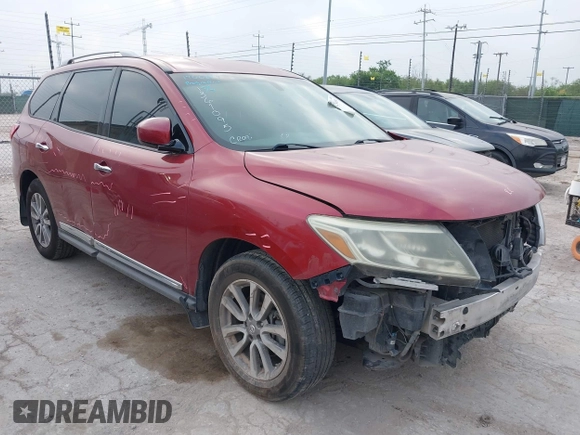 2015 Nissan Pathfinder SV z VIN 5N1AR2MN5FC612886, wystawiony jako IAAI lot #42294058 z przebiegiem 199 896 mil mil oraz . Historia ofert i sprzedaży dostępna na DreamBid. Obrazek 1.
