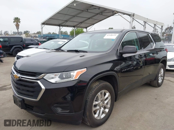2021 Chevrolet Traverse LS with VIN 1GNERFKW1MJ264769, listed as a IAAI auction lot 42100515 with 55,971 mi miles and . Bid and sale history available at DreamBid. Image 2.