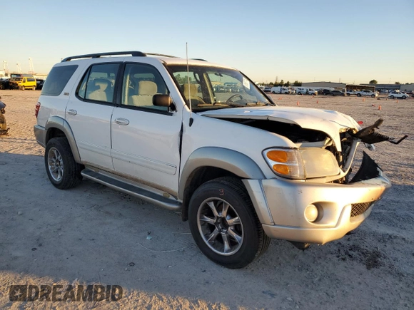 2003 Toyota Sequoia SR5 with VIN 5TDZT34A03S142885, listed as a Copart auction lot 81837774 with 194,352 mi miles and Salvage Title. Bid and sale history available at DreamBid. Image 4.