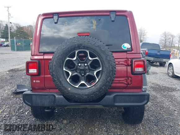 2021 Jeep Wrangler Unlimited Willys with VIN 1C4HJXDN8MW714976, listed as a IAAI auction lot 42080856 with 74,613 mi miles and . Bid and sale history available at DreamBid. Image 17.